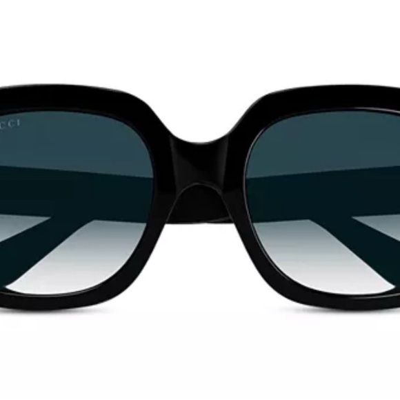 NWT - Gucci Black Minimal Square Sunglasses w/Logo - Picture 8 of 14